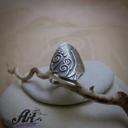 Сребърен дамски пръстен  R-966